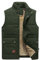 KEFITEVD - Giacca invernale antivento da uomo, con fodera in pile, gilet, per attività all’aperto, pesca e fotografia, con tasche multiple, 98# verde., S