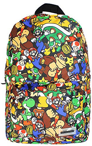 Difuzed AOP-Rucksack mit Super-Mario-Figuren