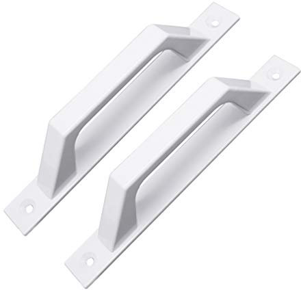 DOITOOL 2Pcs Pull Handles for Cabinets Aluminium Drawer Pulls 7 Inch with Hole,White Door Pull