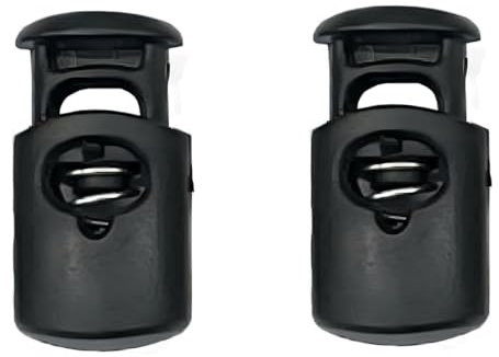 10 Stück Kordelstopper, Kordelklemme, Schwarz, optimal für 3/4/5 mm Kordel, Schnuersenkel, Band Klemme, Knebelanschlag für Seile, Jacken, Gummiband (Model - 7)