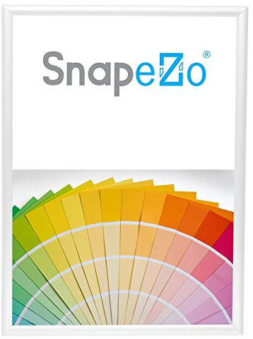 Snapezo® A2 (59,4 x 42 cm) Weißer Dokumentrahmen, Alu, Klapprahmen - 25MM Profilbreite
