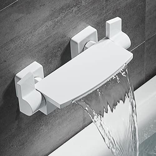 Miscelatore Vasca Da Bagno A Cascata bianca Con Doccetta Ideal Standard Rubinetto Vasca Da Bagno A Muro Con Ottone (A)
