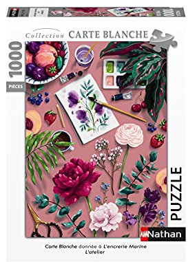 Nathan - Puzzle 1000 Teile – Die Werkstatt – L'Encrerie Marine – Erwachsene und Kinder ab 14 Jahren – hochwertiges Puzzle – Kollektion Carte Blanche – 87248