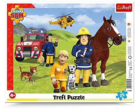 Trefl, Puzzle, Rahmenpuzzle mit Unterlage, 25 Teile, Immer auf der Hut, für Kinder ab 4 Jahren