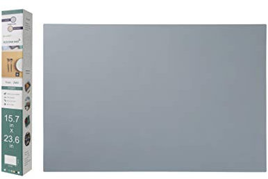 Multipurpose Silicone Mat for Kitchen Worktop Protector, Non-Slip, Heat-Proof, Thick(2mm) Large(60x40cm) Table Mat Grey