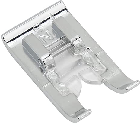 2 STÜCKE Nähmaschine Nähfüße Verschleißfester Edelstahl Multifunktions Nähfuß Snap On Monogramm Nähfuß (N) Satinstichfuß