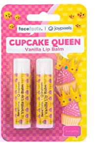 Face Facts Joy Pixels Vanilla Scented Lip Balms | Cupcake Queen | 2 x 4.25g Lip Balms | Vegan