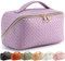 Bestash Borsa Cosmetica da Viaggio Beauty Case Da Viaggio Donna Impermeabile Portatile,Beauty Case Donna Di Grande Capacità Con Scomparti (Viola Chiaro)