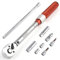 BINGCOBBER 3/8 Clé dynamométrique,5-60 Nm Clé à Cliquet 90 dents,Douilles à Bougie Magnétique, Torx et Douilles, précision±3% Pour Vélo Moto