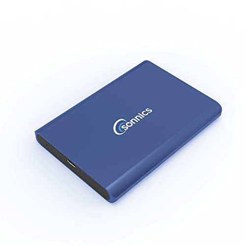 Sonnics 256GB Blue USB 3.1 Gen 2 USB Type-C External Solid State Drive (Portable SSD) Compatible with Windows PC, Mac, Smart tv, XBOX ONE/X & PS4 PS5