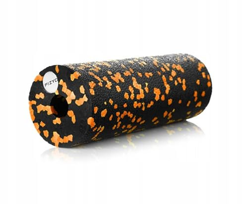 FIZYO Rouleau de fascia pour le fitness, le yoga et la rééducation, rouleau d'automassage pour le dos et la colonne vertébrale, Foam Roller en mousse EPP moyennement dure (Orange, 15 x 15 cm)