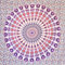 MOMOMUS Wandteppich Mandala - Indische Wandkunst - Wandteppich Aesthetic, Wandtuch Boho oder Wandbehang aus Stoff - Weiß und Lila, 135x210 cm