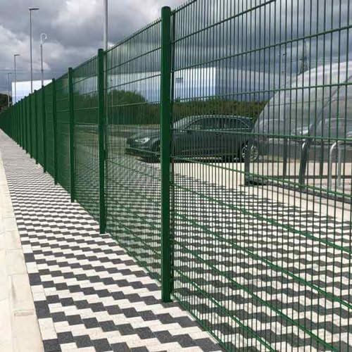 Twin Mesh School Security Perimeter Fence Powder Coated Fencing 75 Metres 1.8m Height - Supply ONLY