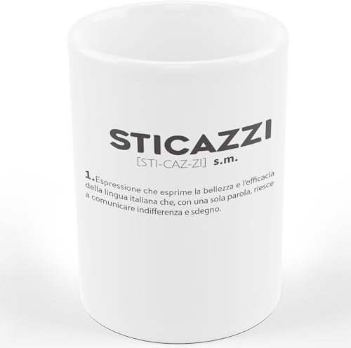 AL PRODUCTION Tazza Mug STICAZZI DESCRIZIONE DIVERTENTE - Tazza regalo di compleanno - Divertente - Humor
