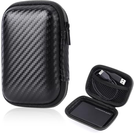 NHPY 1 Stück Festplattentasche, Festplatten Case HDD Case Für 2,5 Zoll Festplatten Und Ssd, Tasche Hülle Für Portable,Extreme Portable Tasche Hülle, Hart Reise Tragen Etui Case