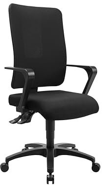 TOPSTAR Freestyle X, ergonomischer Schreibtischstuhl, Bürostuhl, Stoff schwarz inkl. Armlehnen