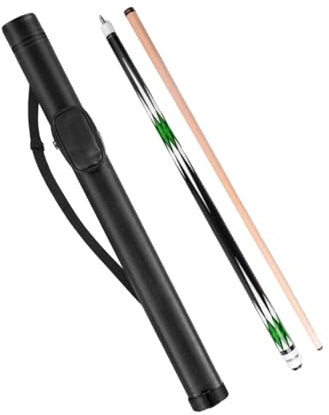 QSTDGVPW Juego de Tacos de Billar Profesional con Funda Protectora, Verde