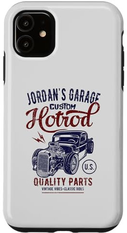 Hülle für iPhone 11 Jordan's Hotrod Garage Oldtimer im Jordan-Design