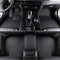 SANSHAOS Nach Maß Leder Fußmatten Auto für Jaguar E-Pace 2017-2021 2022 2023, Fussmatten Auto wasserdichte rutschfeste Automatten Autoteppich Auto Deko,All Black