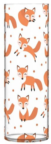 Süße Fuchs-Blumenvase aus Kunststoff, 30 x 9 cm, große Blumenvase, ästhetische Vase für Hochzeit, Eingangsbereich, Regal, Einweihungsdekoration