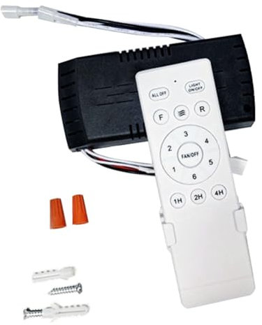 VENEKA Kit de Télécommande Universel de Remplacement pour Ventilateur de Plafond, 6 Vitesses et Synchronisation, Remplacement à Distance pour Ventilateur de Plafond DC
