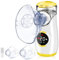 Wholede Aerosol Portatile Silenzioso Digitaler - Macchina Aerosol per Adulti e Bambini, Nebulizzatore Portatile con 2 Maschere e Boccaglio per Uso Domestico e in Viaggio- Giallo