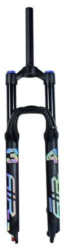 Fourche Suspension VTT 27,5/29 Tube 34mm Débattement 140mm Fourche Pneumatique Alliage Magnésium Tube Droit/conique QR-9mm Verrouillage Manuel/Distance Avec Amortissement(Straight,27.5/Manual)