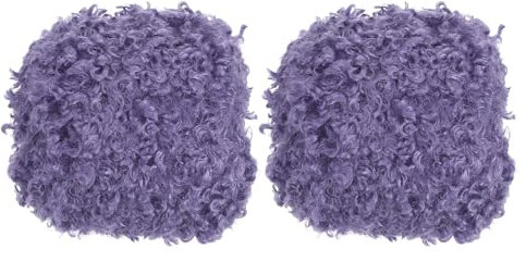PATIKIL 33yds Filato Soffice, 2 Gomitoli Filato Peloso Filato Finto Pelliccia Uncinetto Morbido Poliestere Peluche Pelliccia Ciglia per Coperta Maglia Tappeto Maglione Sciarpa, Viola