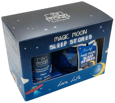 Corincraft Magic Moon Sleep Stones | 100% Natural Aromatherapy for Kids | Sleep Aid | Organic Lavender & Chamomile | Handmade in UK | Sustainable & Vegan