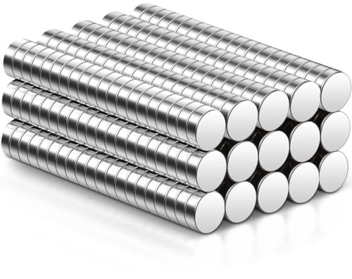 Aenienoe 300 Stück Mini Magnete 3x1mm Stark Magnet Klein Rund Neodym Magnete für Pinnwand Magnettafel Kühlschrank Whiteboard Handwerk Fotos