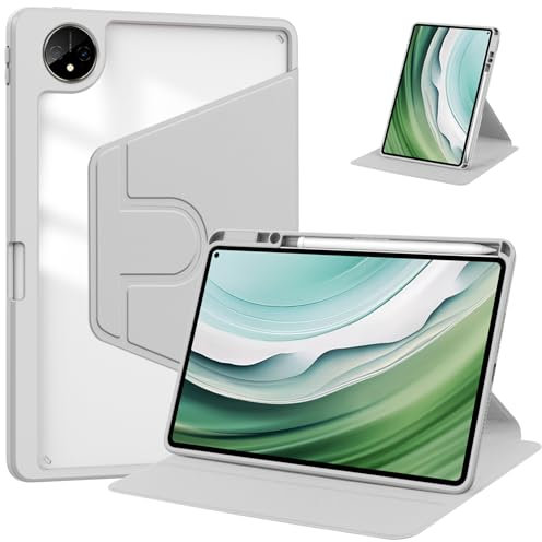 Generico DayQiQiPu Custodia Protettiva per Huawei MatePad PRO (PCE-W30) 13,2 Pollici Pelle PU Rotazione a 360° Stand Slim Cover con Supporto per Matita Auto Sveglia/Sonno,Grigio Spazio