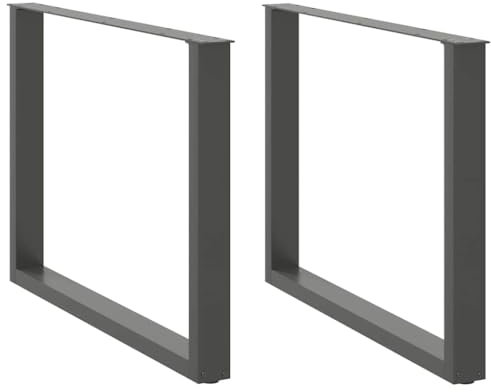 vidaXL Esstischbeine U-Form 2 Stk. Anthrazit 100x(72-73) cm Stahl