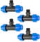 Raccordo a T in PE per filettatura esterna: Connettore per il collegamento del connettore pop-up della turbina, filettatura esterna 25 mm x 3/4 di pollice, (4 pezzi)