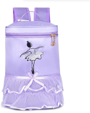 RTMYOR Niedliche Ballett-Tanztasche, Sporttasche, Handtasche, Crossbody-Tasche, Violett, 33 x 18 x 18 cm