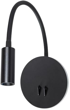ARTE LAMP Wandleuchte Innen Moderne Wandlampe für Schlafzimmer, Schwarz, LED 3000 K warmweiß, verstellbar, 14 x 3,5 x 52 cm