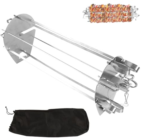 Rotisserie mit Tasche für Weber gefertigtes Drehspieß-Set für die meisten | 7675 Rotisserie-Aufsatz für Weber Genesis/Spirit/Summit/Weber 55,9 cm Holzkohlegrills mit Drehspieß-Einheit Webber-Zubehör