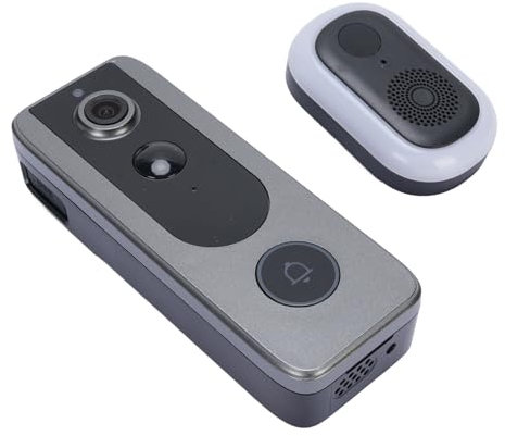 Intelligente Video-Türklingel-Kamera Drahtlos, Heim-Türklingel-Fern überwachung, Echtzeit-Mobile Warnungen, Remote-HD-Anzeige, 2,4G WiFi, 4000mAh