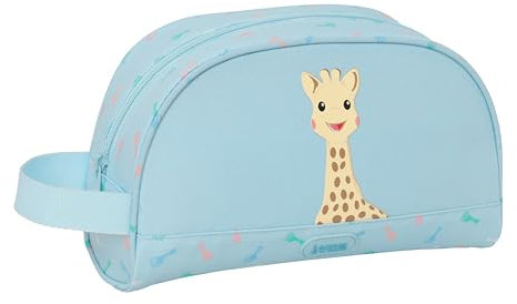 Sophie LA Girafe Dreams - Grande Trousse de Toilette pour Enfant, Adaptable au Chariot, idéale pour Les Enfants de 5 à 14 Ans, Confortable et Polyvalente, qualité et résistance, 26 x 16 x 9 cm, Bleu