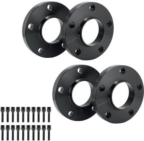 GEARMONSTER 4xSpurverbreiterung 15mm & 20mm Distanzscheiben Set LK:5x120mm NLB:72.6mm Spurverbreiterungen mit 20 Stück Radschrauben M12x1.5mm 40/45mm für BMW 3er