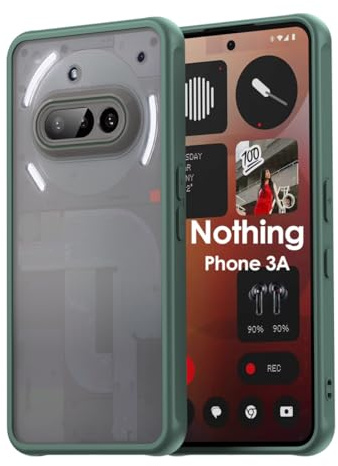 betterfon Handyhülle für Nothing Phone 3A Matt Stoßfest Schutzhülle Back Cover in Grün