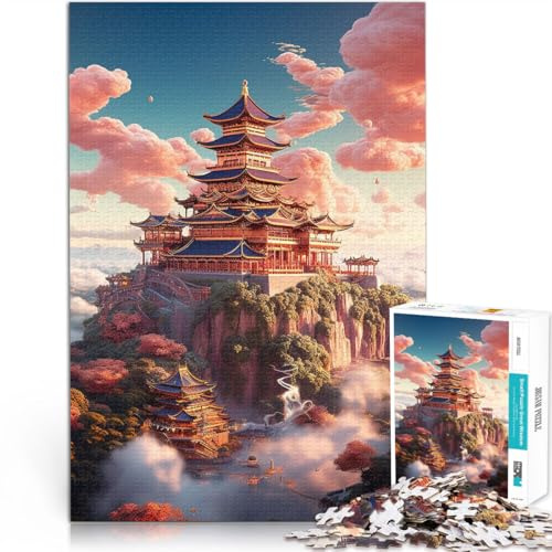 Paysage Chinois Puzzles pour Adolescents 1000 pièces Jouets éducatifs et d'apprentissage Jeux familiaux Jeu de défi Unique 38x26cm