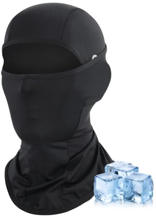 leruiyezs Cagoule Moto Respirante Été pour Hommes et Femmes,Cagoule Moto Antiglisse avec Protection UV et Tissu Rafraîchissant,Taille Unique for Cyclisme,Randonnée,Plein Air et Conduite Prolongée(long