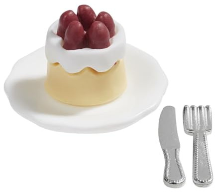 Miniatur Kuchenteller für Wichtel/Geldgeschenke, 4-teilig, ca. 2,5 cm
