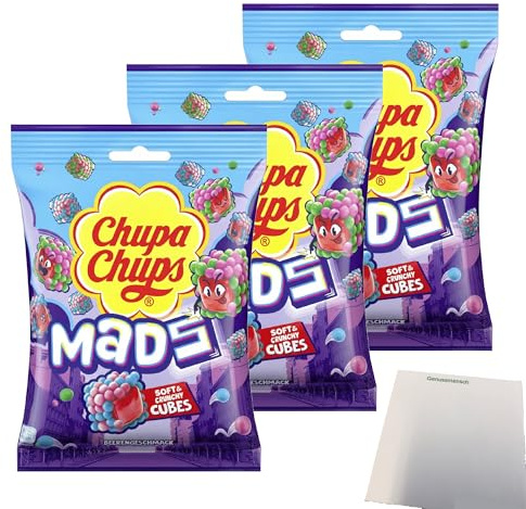 usy Bundle für Chupa Chups Mads Berries 3er Pack (3x115g Beutel) + usy Block