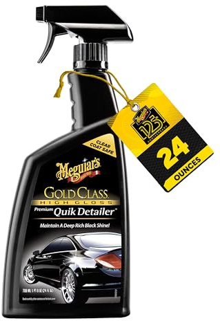 Meguiar's Gold Class High Gloss Premium Quik Detailer, High Lubricity Automotive Quick Detailer Spray that Preserves Wax and Leaves a Deep Dark Shine, 24 Oz Spray Bottle