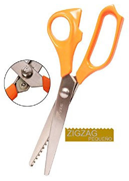 Pryse 2400012 – Metall Schere, kurz mit Zick Zack Lochrand, 21 cm