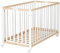 roba Klappbett Fold Up 60 x 120 - Klappbares Babybett aus Holz - 2-fach höhenverstellbar - Platzsparendes Gitterbett auf Rollen - Bio Buche bicolor