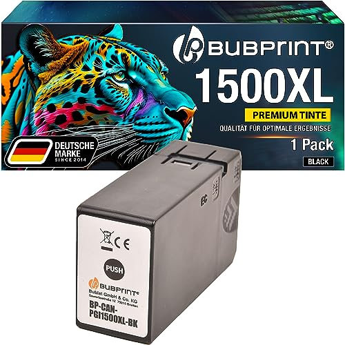 Bubprint Druckerpatrone kompatibel als Ersatz für Canon PGI-1500XL BK für Maxify MB2000 MB2050 MB2100 MB2150 MB2155 MB2300 MB2350 MB2700 MB2750 MB2755 Schwarz