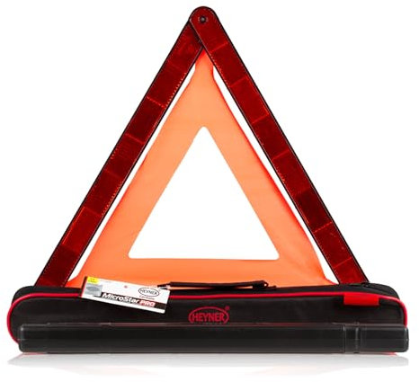 HEYNER® Warndreieck Pannenset mit ECE-Zertifikat für Auto & Kfz Unfall Pannenhilfe zugelassenes Pannendreieck Sicherheit