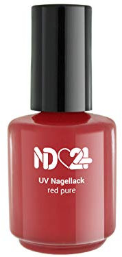 Uv/Led Nagellack Red Pure - Rot - Studio Qualität - Made in Germany - 15ml